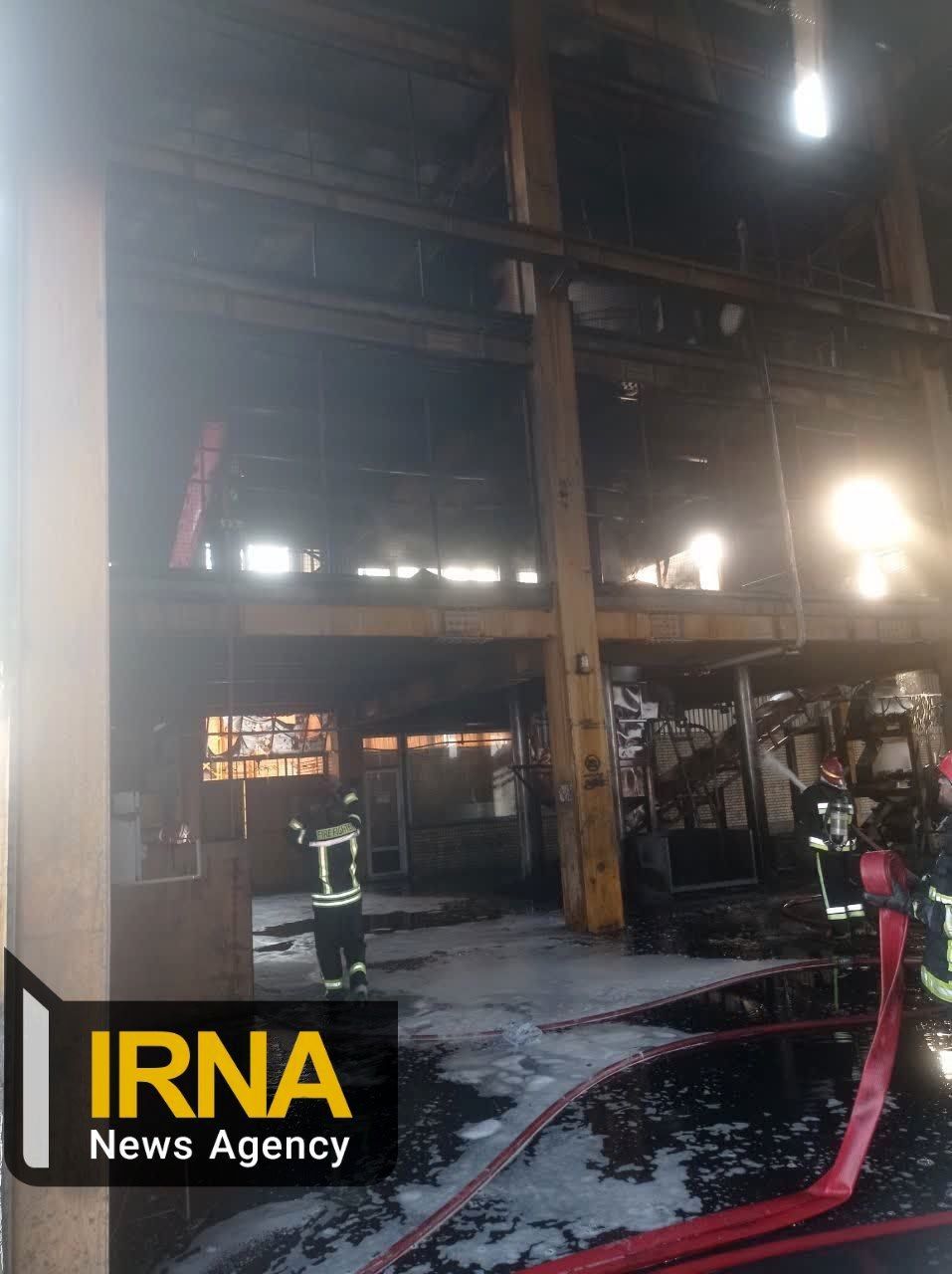 ۲ فوتی در پی وقوع حریق شهرک صنعتی امیرکبیر کاشان