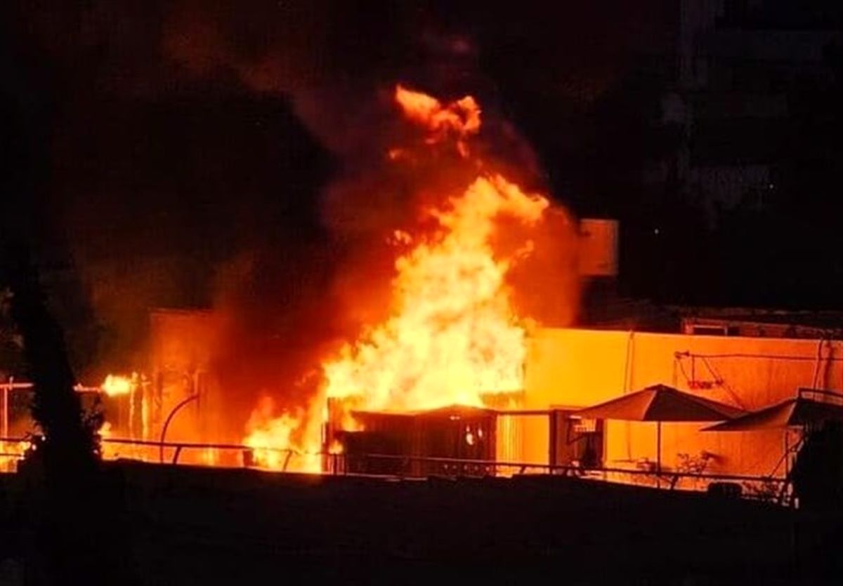 آتش سوزی مهیب در مرکز تلآویو