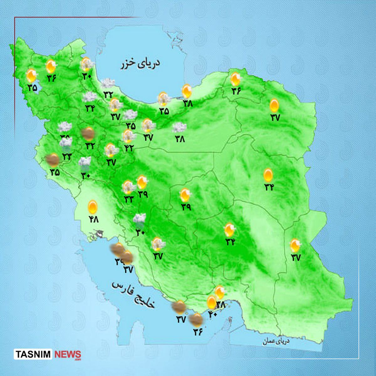 کاهش دما در نوار شمالی از امروز | رگبار و رعدوبرق در تهران