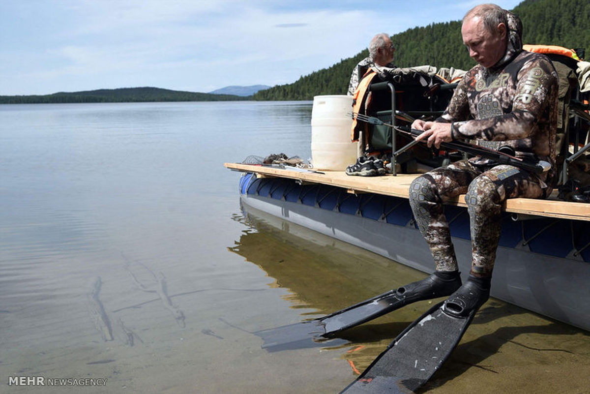 گزارش تصویری: پوتین در تعطیلات‎