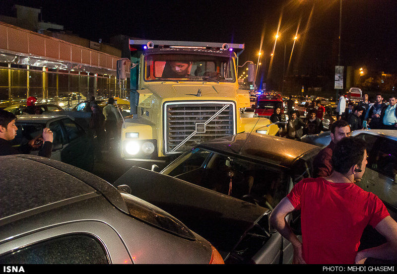 جزئیات تصادف 11 خودرو در تهران/تصاویر
