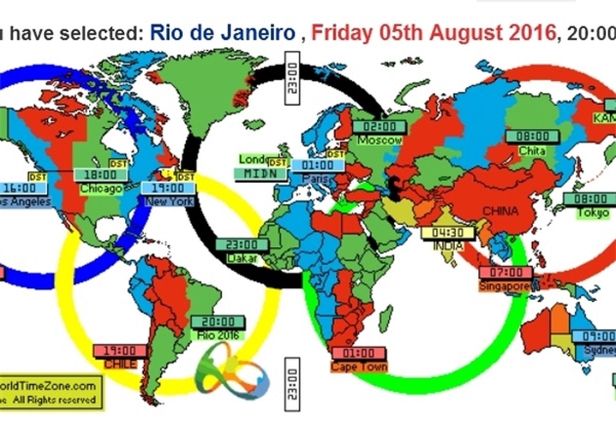 زمان مراسم افتتاحیه المپیک ریو به وقت تهران +عکس