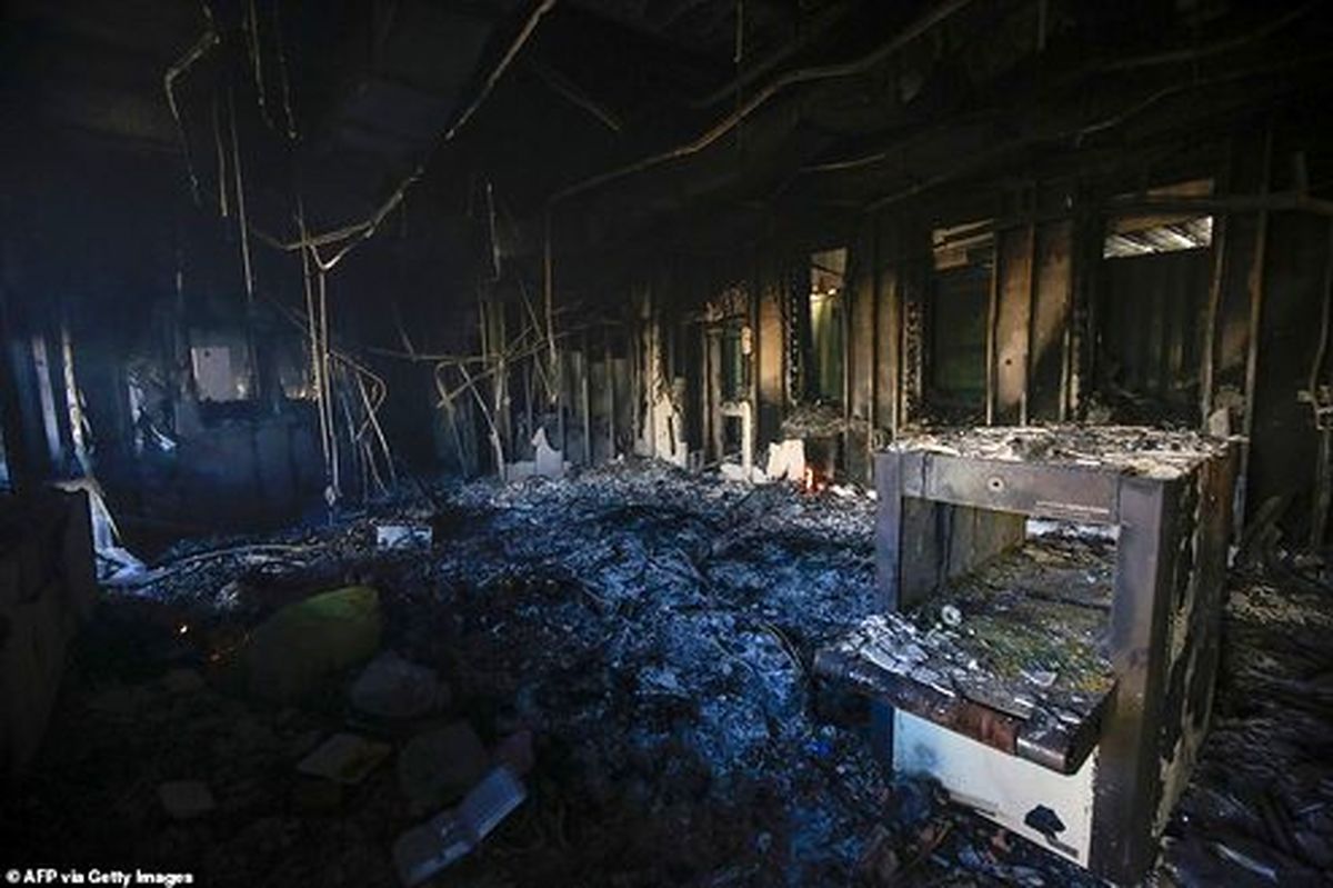 تصاویری از سفارت سوخته آمریکا در بغداد