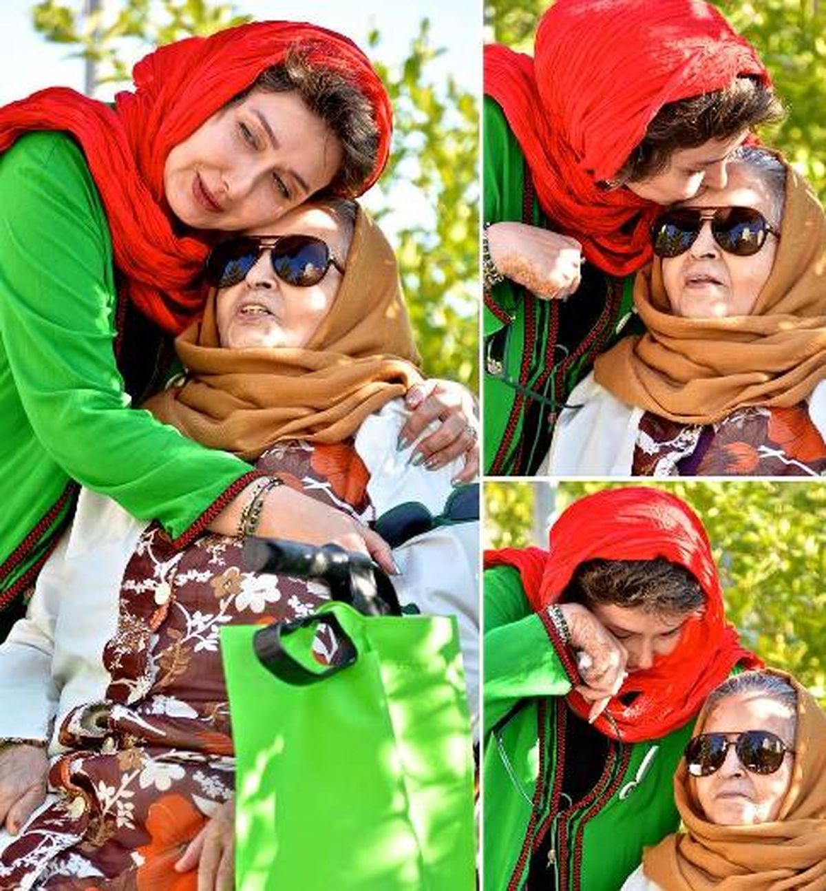اشک شوق خانم بازیگر در آغوش مادرش +عکس
