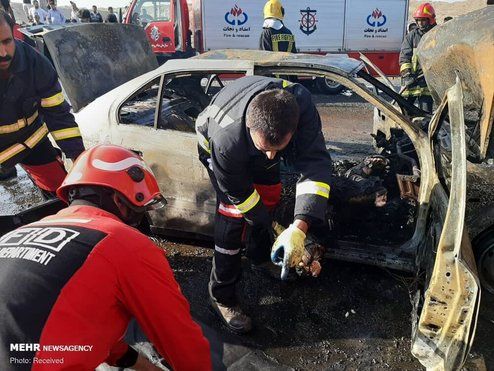 تصاویر: برخورد وحشتناک خودرو کامیون با سمند