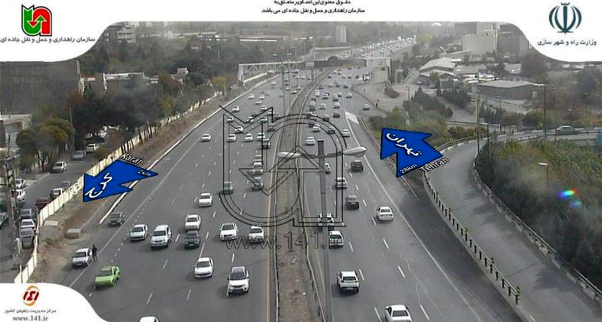 حرکت آرام خودروها در جاده چالوس +تصاویر