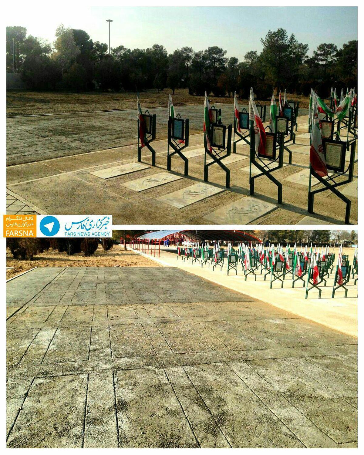 عکس: محل به خاکسپاری شهدای آتش‌نشان