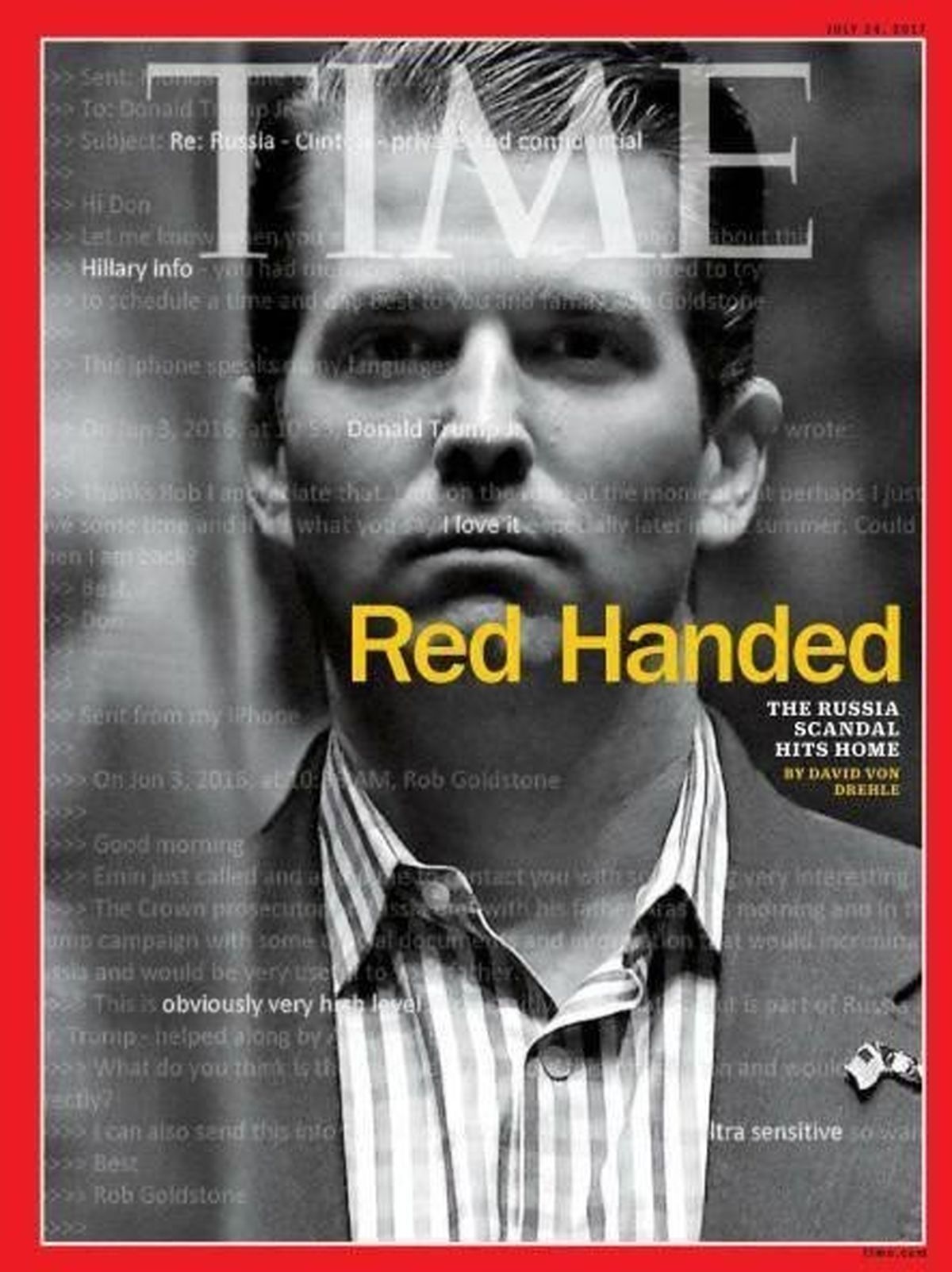 مُچ پسر ترامپ گرفته شد +عکس