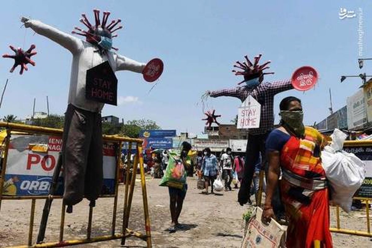 تصاویر: تشویق به در خانه ماندن به سبک هندی