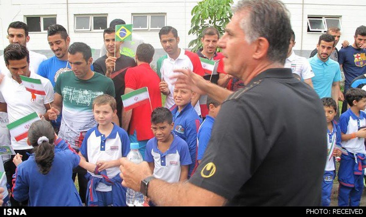 کودکان برزیلی در تمرین تیم ملی/تصاویر