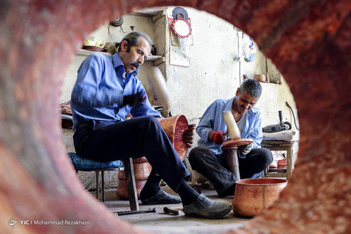 تصاویر: کارگاه تولید ظروف مسی‎ - زنجان