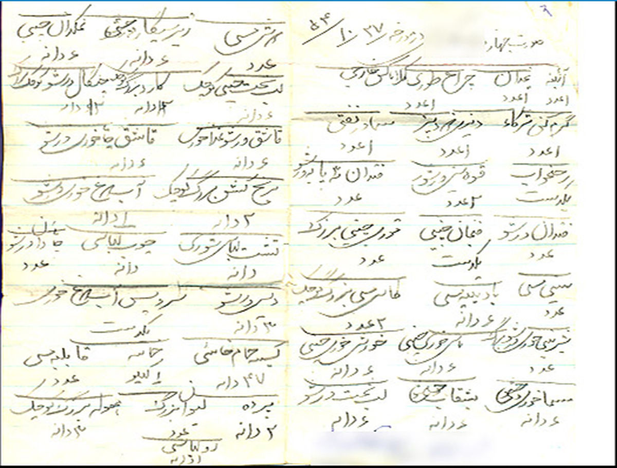 عکس/ یک صورت جهیزیه در سال 1354