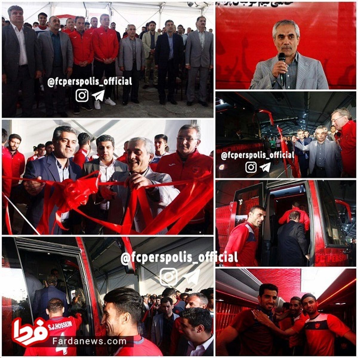 عکس/رونمایی از اتوبوس جدید پرسپولیس