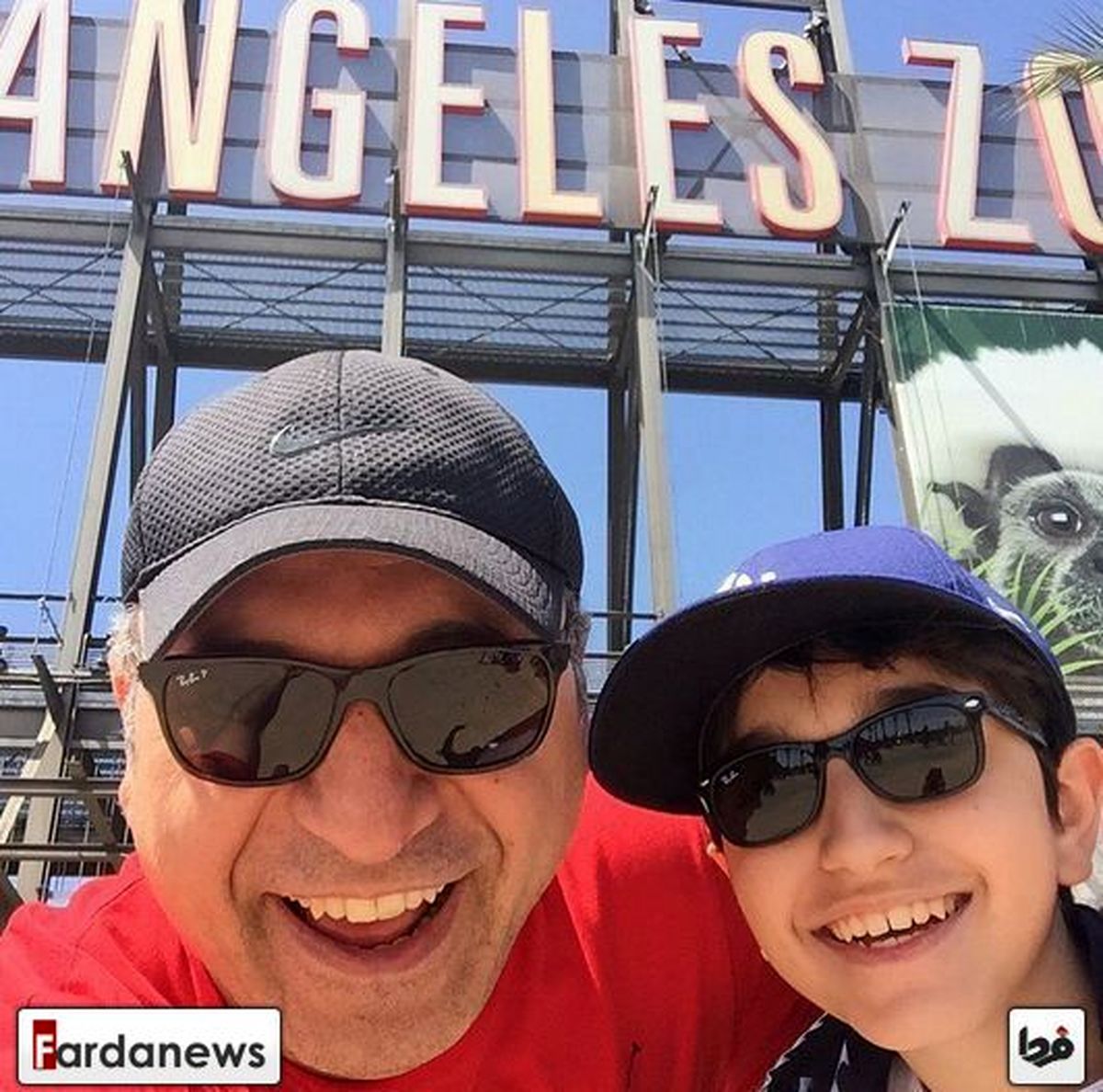 عکس: بازیگر مشهور ایرانی و پسرش در لس آنجلس