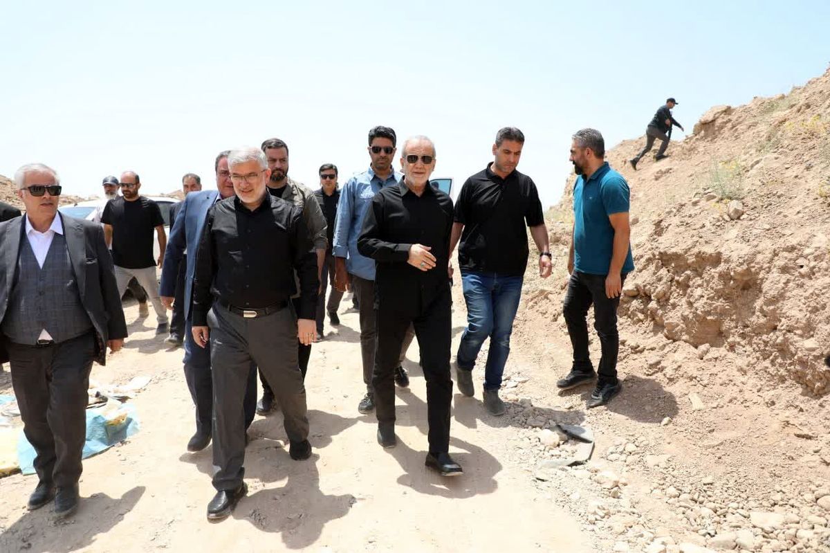 بازدید رئیس‌جمهور از سد کرج و پروژه خط انتقال آب زیاران به بیلقان 