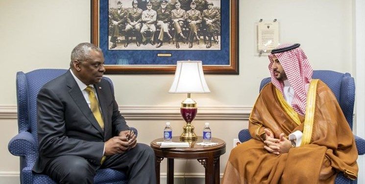 تکرار ادعاهای ضد ایرانی وزیر دفاع آمریکا در حضور بن سلمان