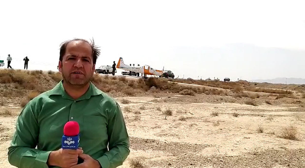 فرود اضطراری هواپیمای آموزشی در جاده جاجرم