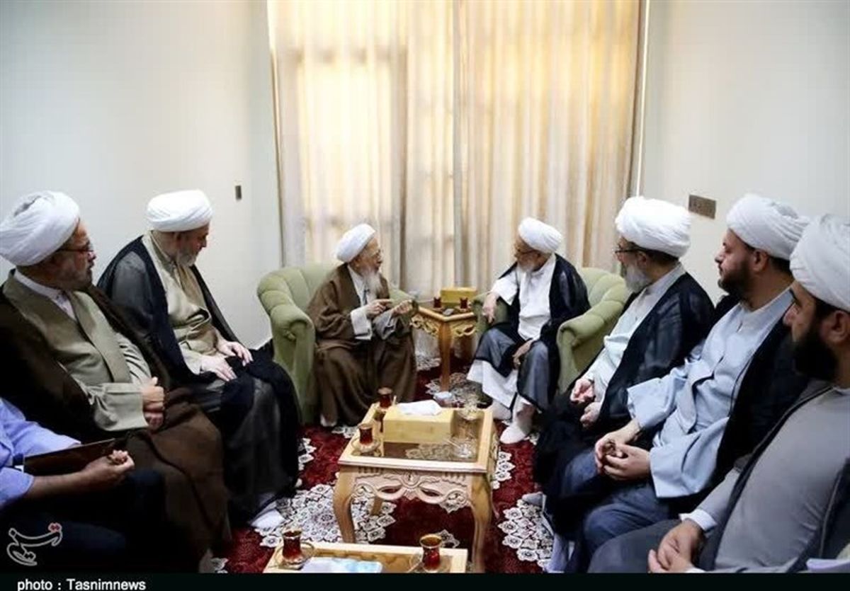 دیدار علما با آیتالله جوادی آملی در نجف