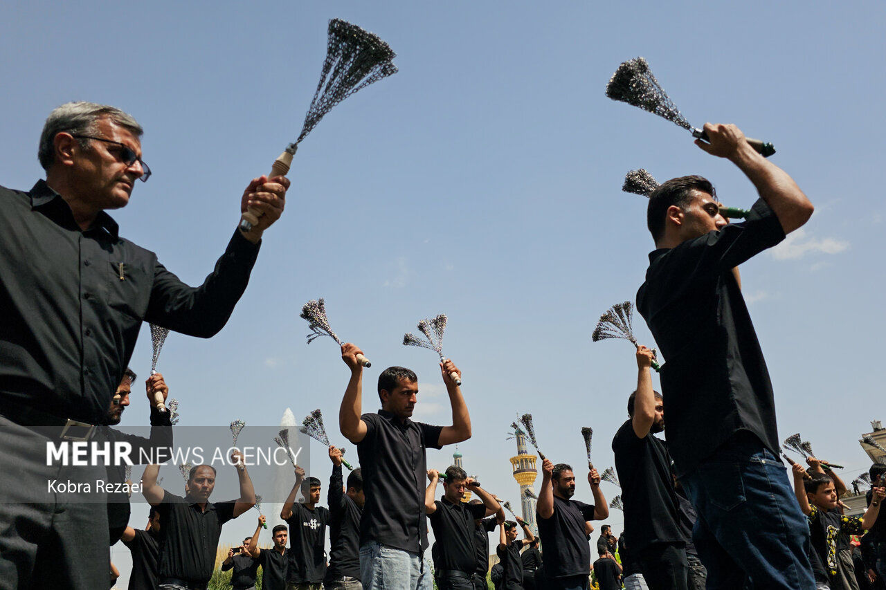 تصاویر: مراسم جاماندگان اربعین در استان‌ها