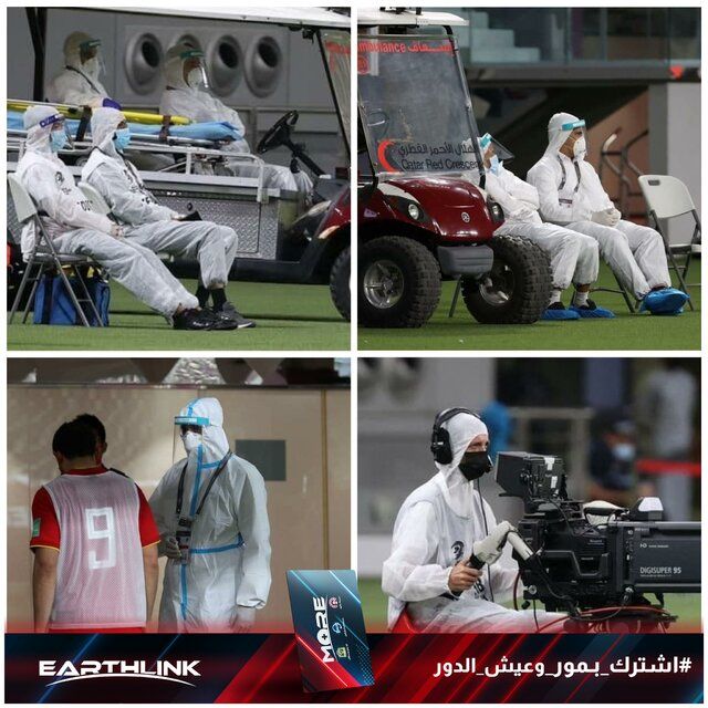بازی ایران و عراق تحت تدابیر شدید کرونایی +عکس