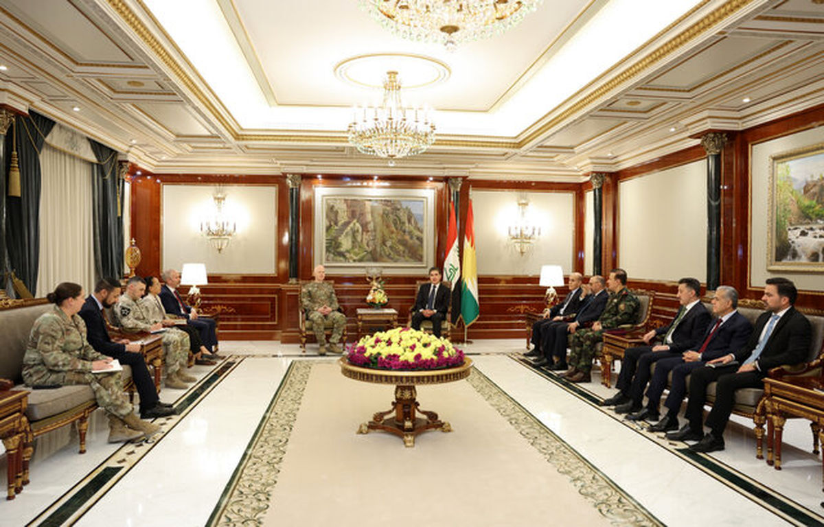 رایزنی بارزانی با فرمانده ائتلاف آمریکایی 