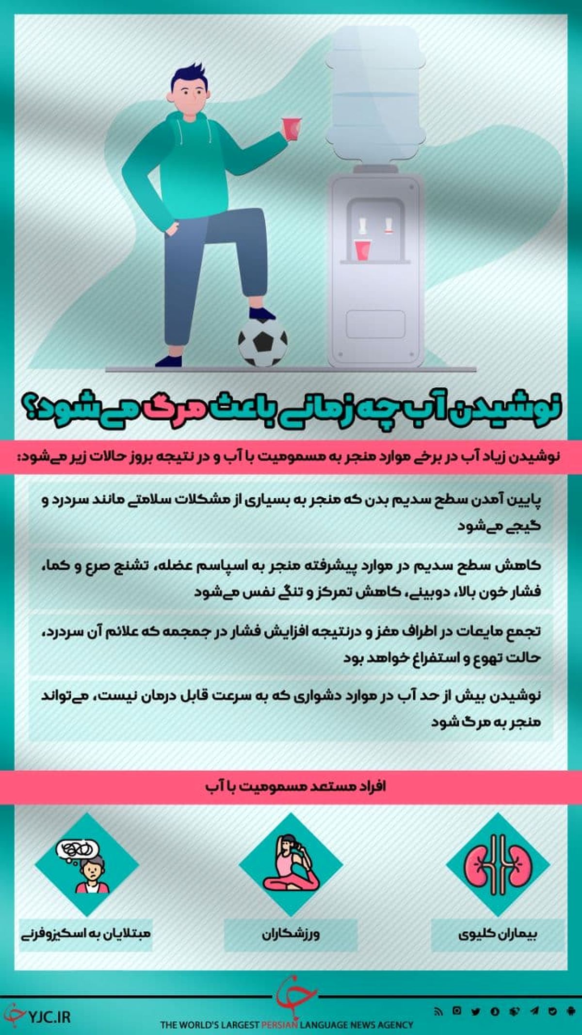 نوشیدن آب چه زمانی باعث مرگ می‌شود؟
