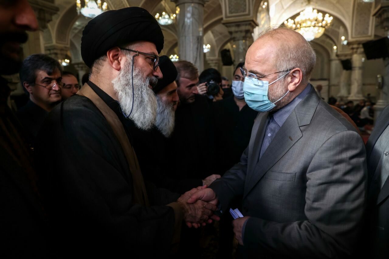 تصاویر: حضور قالیباف در مراسم ترحیم حضرت آیت‌الله فاطمی‌نیا 