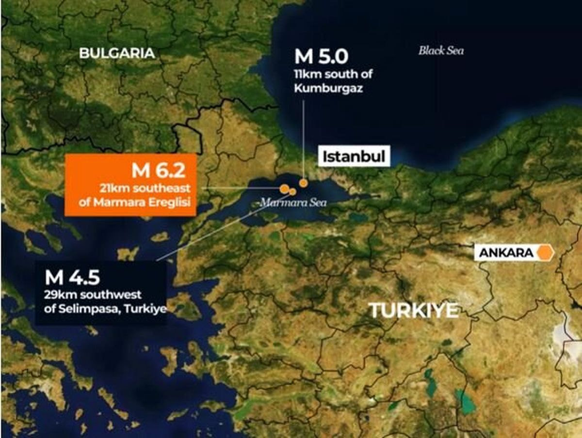 مصدوم شدن ۱۵۱ نفر در زلزله استانبول 