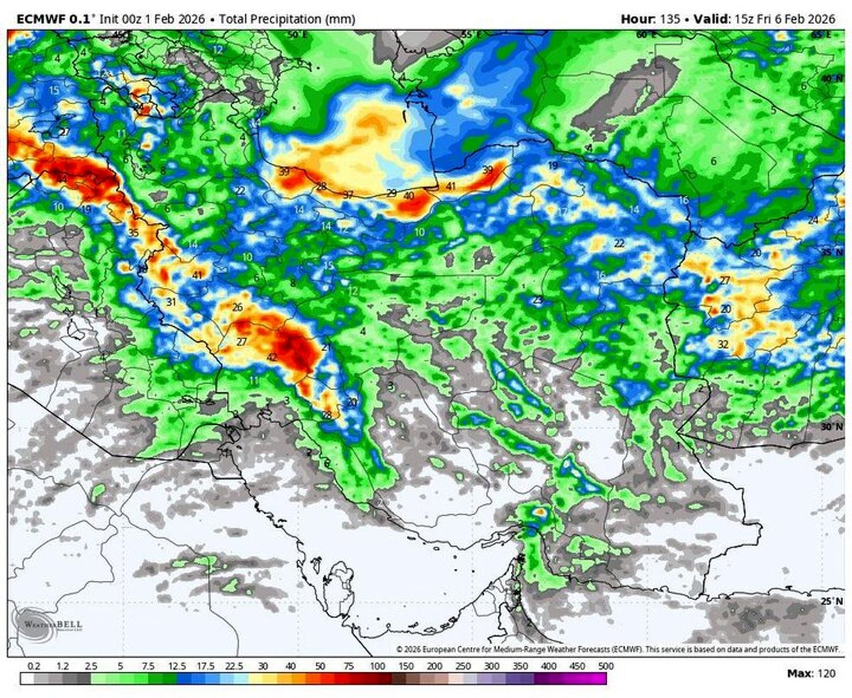 هشدار ورود موج جدید بارش برف و باران شدید 