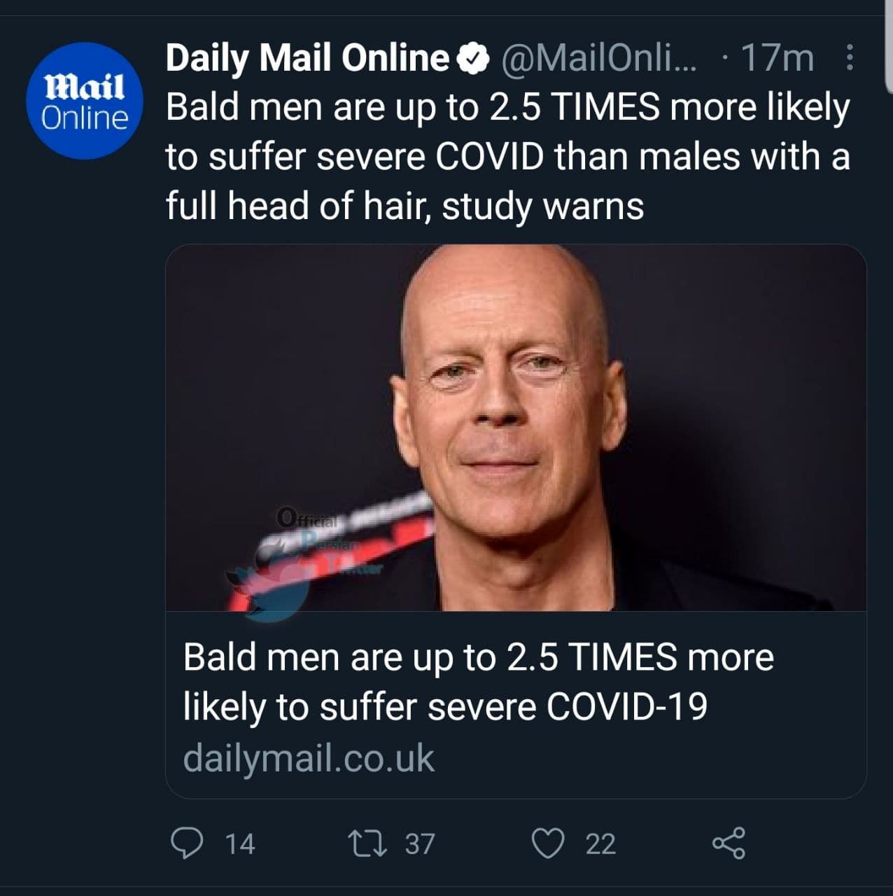 ‏مردان بی مو ۲.۵ برابر مردان پرمو به کرونا مبتلا می‌شوند!