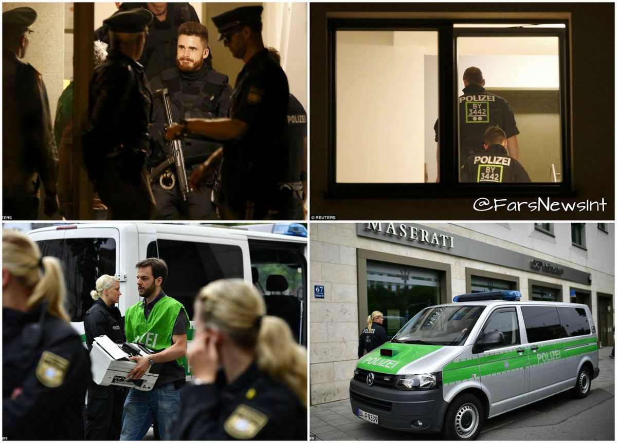 عکس: تفتیش محل اقامت عامل تیراندازی شب گذشته مونیخ