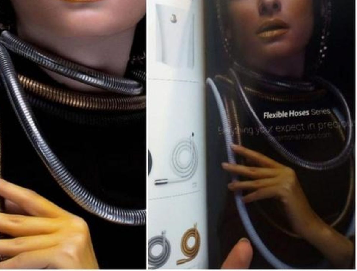 تبلیغ عجیب شلنگ سرویس بهداشتی با مانکن خانم در ایران! +عکس