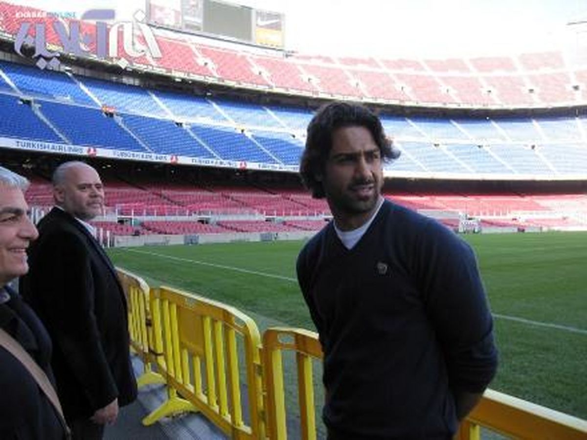 مجیدی در تمرینات بارسلونا/ عکس