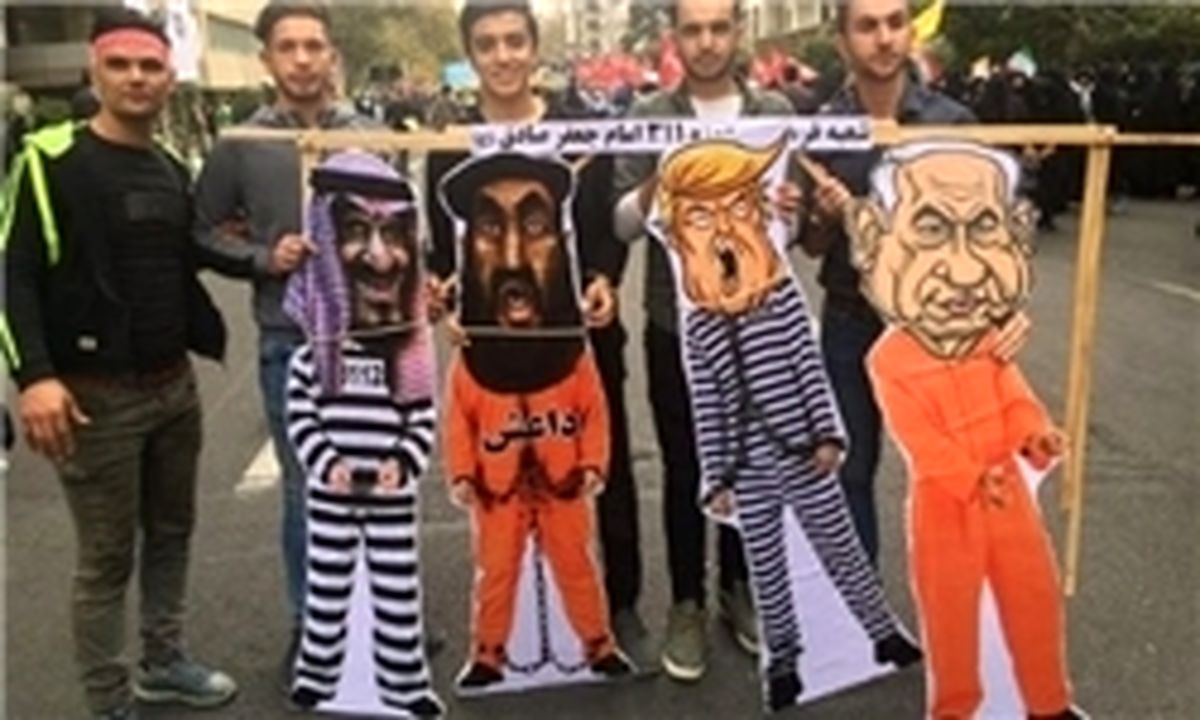 ماکتهای ترامپ و نتانیاهو به دار آویخته شدند