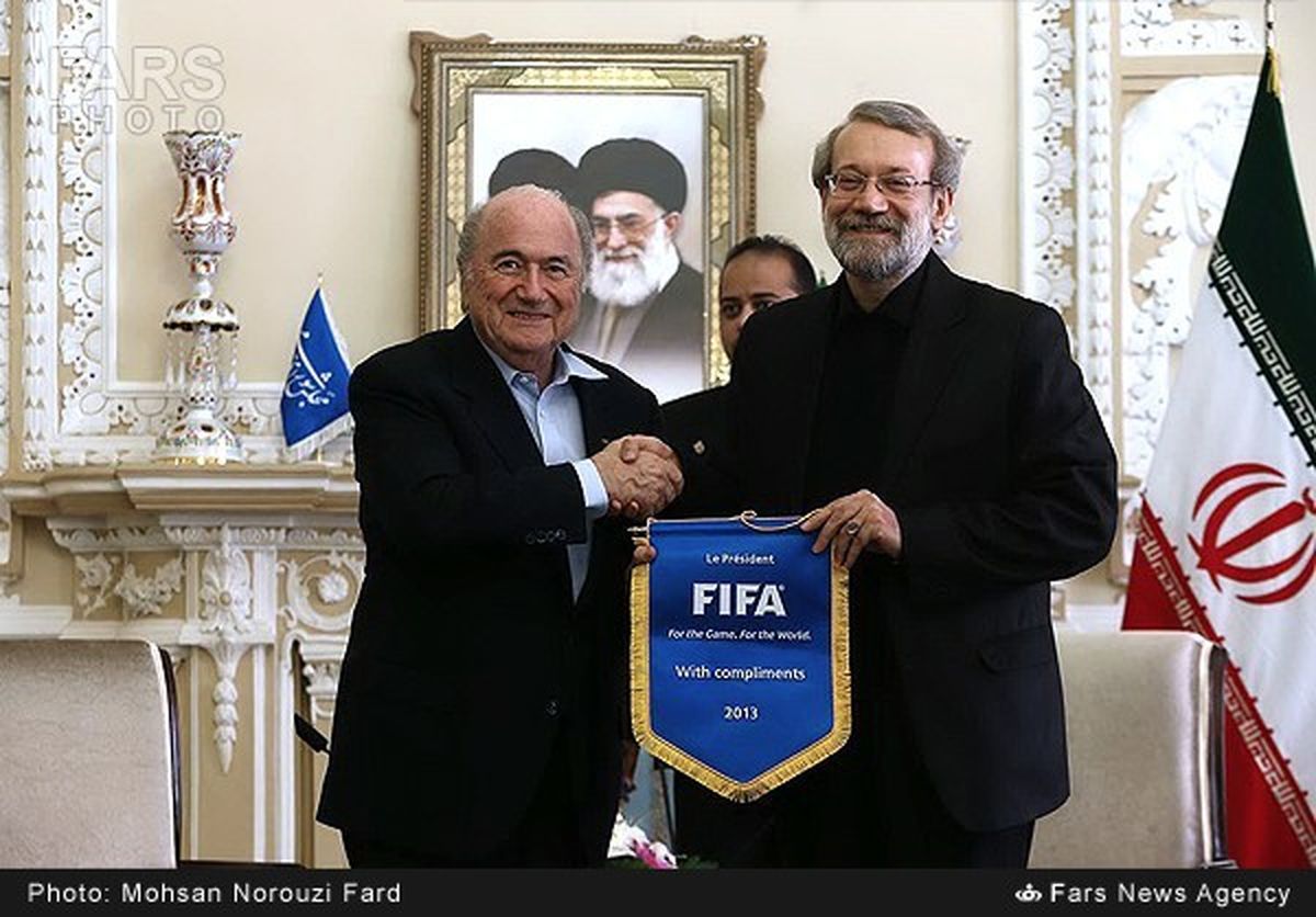 عکس/ دیدار سپ بلاتر با علی لاریجانی