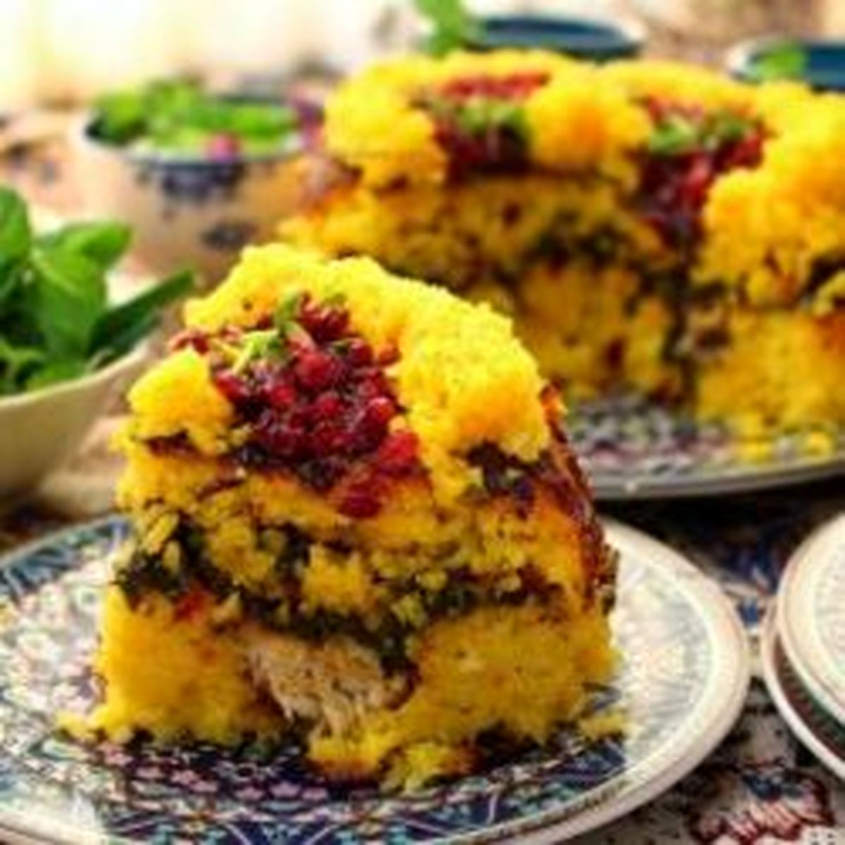 دستور پخت ته‌چین مرغ و اسفناج