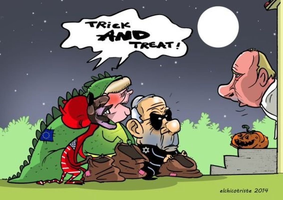 کیسه‌گدایی‌اوباماومرکل‌/کاریکاتور