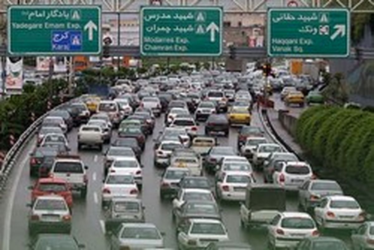 ترافیک سنگین در معابر غرب تهران