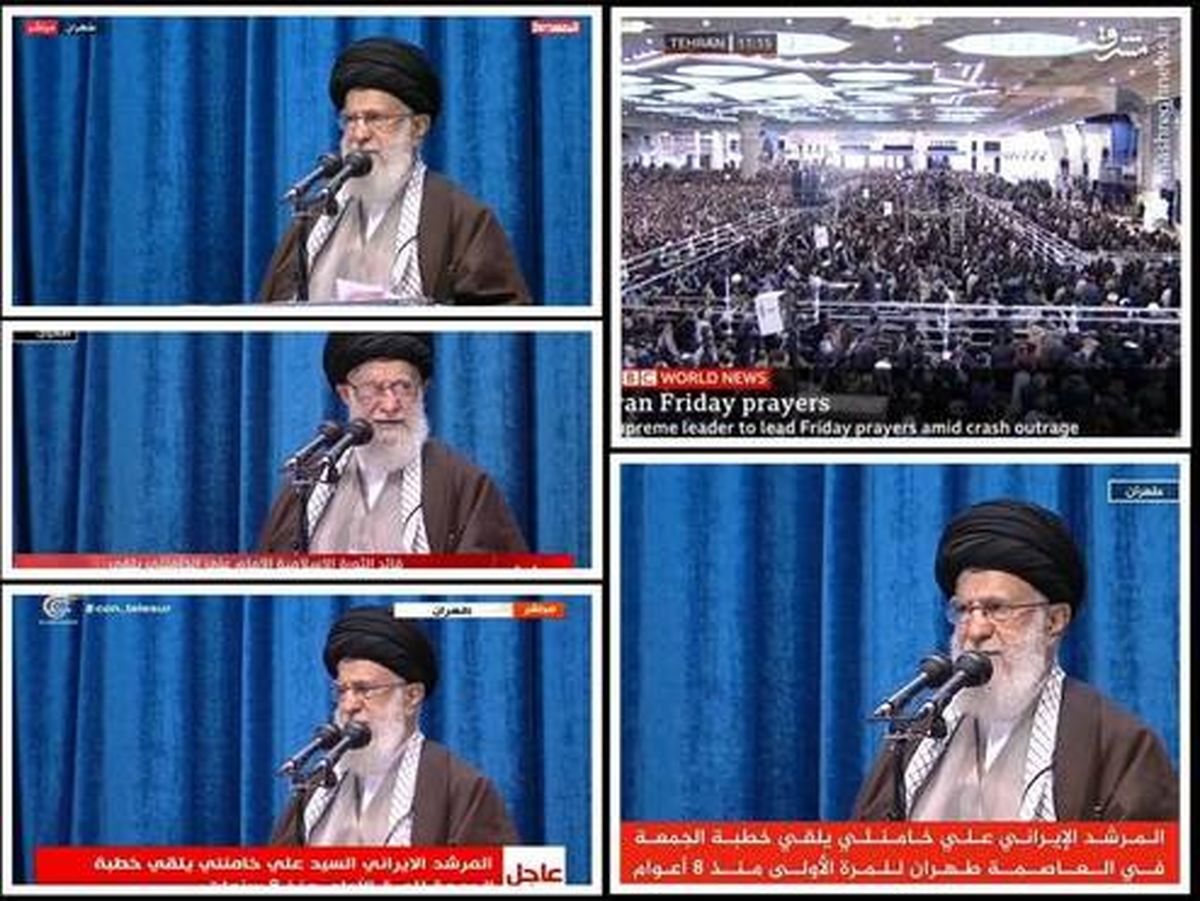 پخش زنده نماز جمعه تهران در شبکههای خبری جهان +عکس