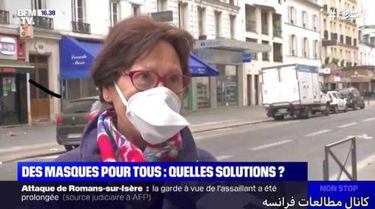عکس: استفاده فرانسوی‌ها از ماسک‌های دست دوز