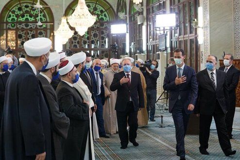 حضور بشار اسد در جشن میلاد حضرت پیامبر (ص) +عکس