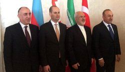 ابراز خرسندی ظریف از حضور در نشست چهارجانبه باکو