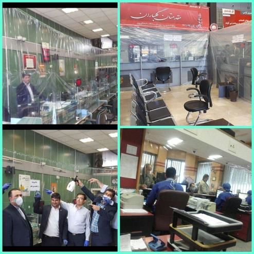 تصاویری از برخی بانک‌ها در روزهای کرونایی
