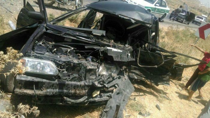 تصاویر: ۵ کشته و زخمی در تصادف پراید با ۲۰۶