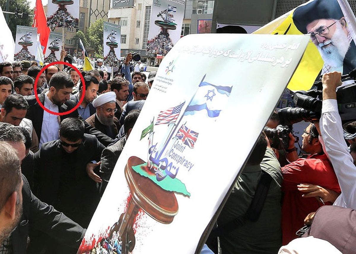 محافظ شخصی حسن نصرالله بادیگارد روحانی شد؟! +عکس