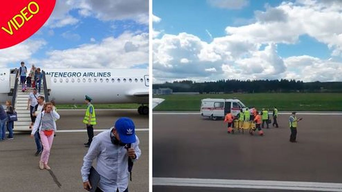 فرود اضطراری هواپیما بخاطر حمله قلبی خلبان +فیلم