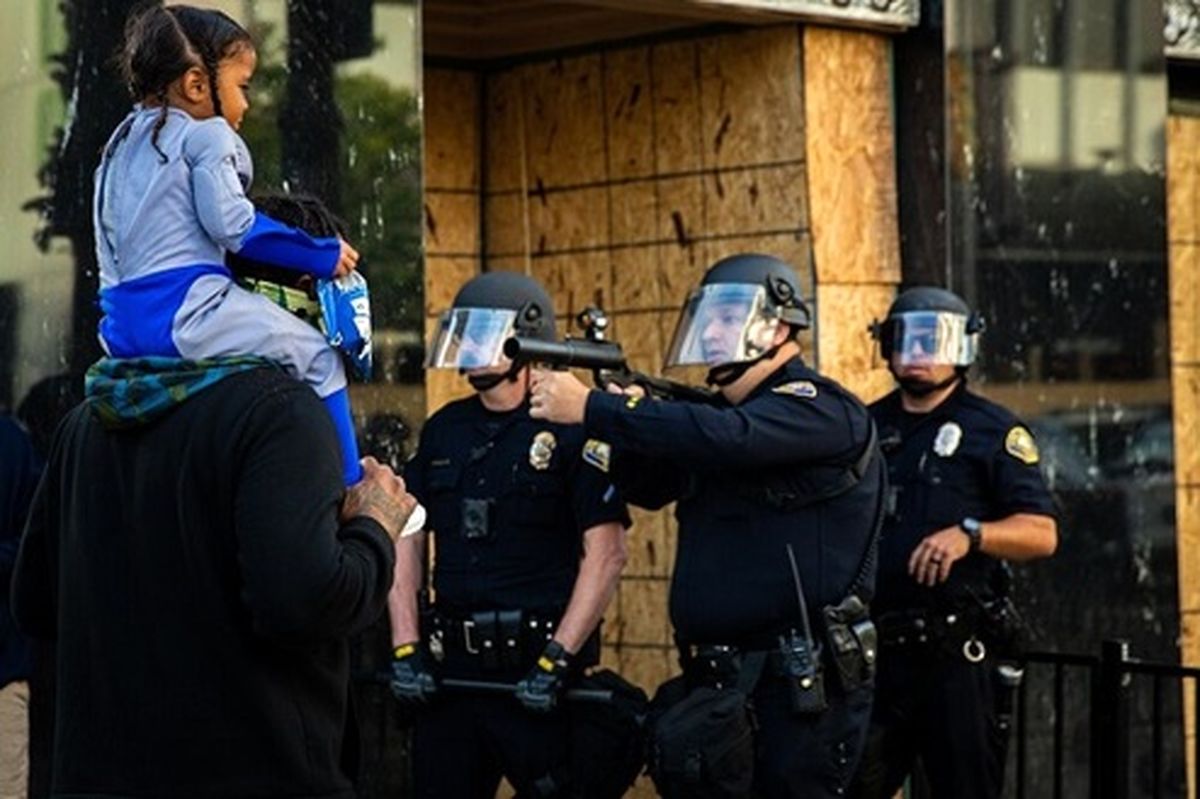 عکسی از اعتراضات آمریکا در شبکه‌های اجتماعی غوغا کرد