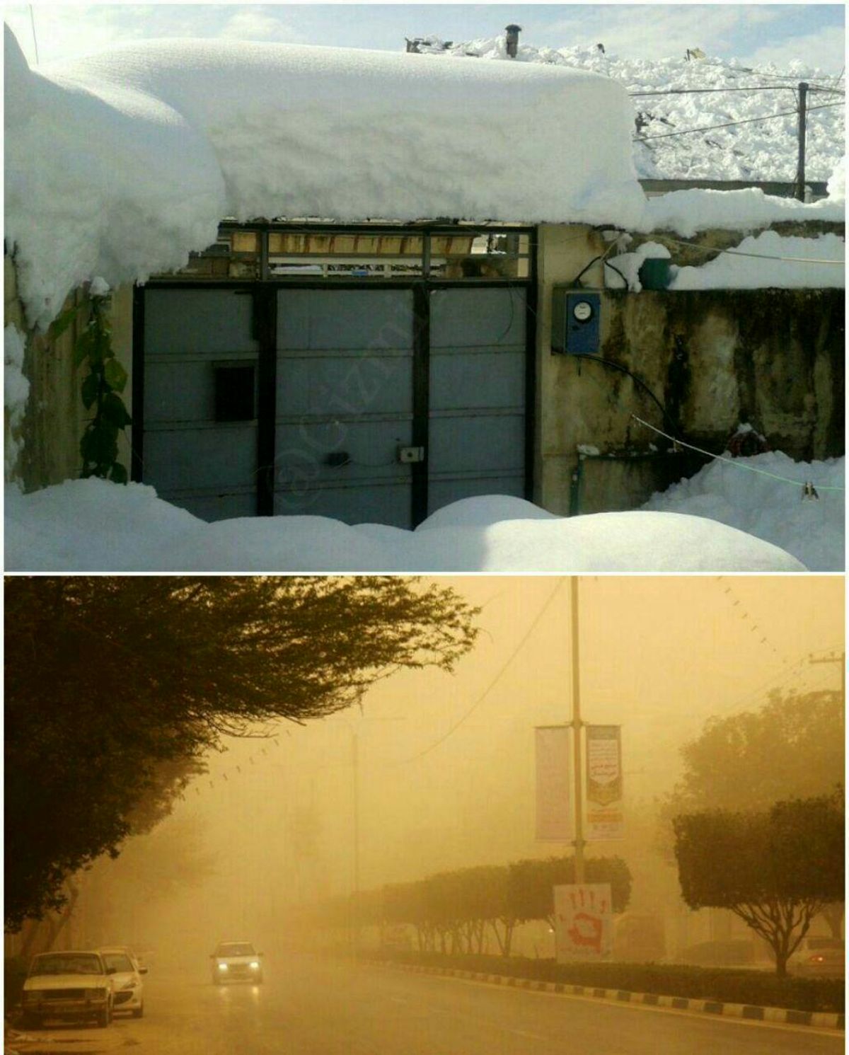 عکس: شمال و جنوب ایران در یک روز