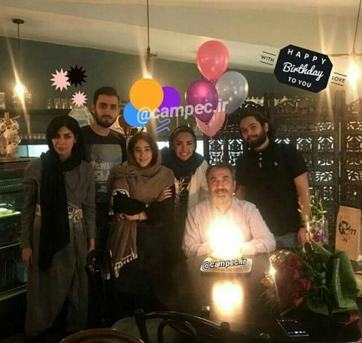 جشن تولد سیامک انصاری در کنار همسرش! +عکس