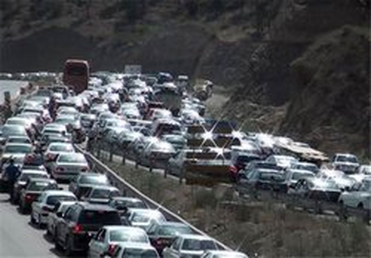 ترافیک سنگین در جاده چالوس